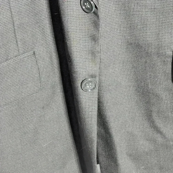 Gerald Austin of Bond St wool blend suit 44L / 38 W neutral check gray - Picture 2 of 8
